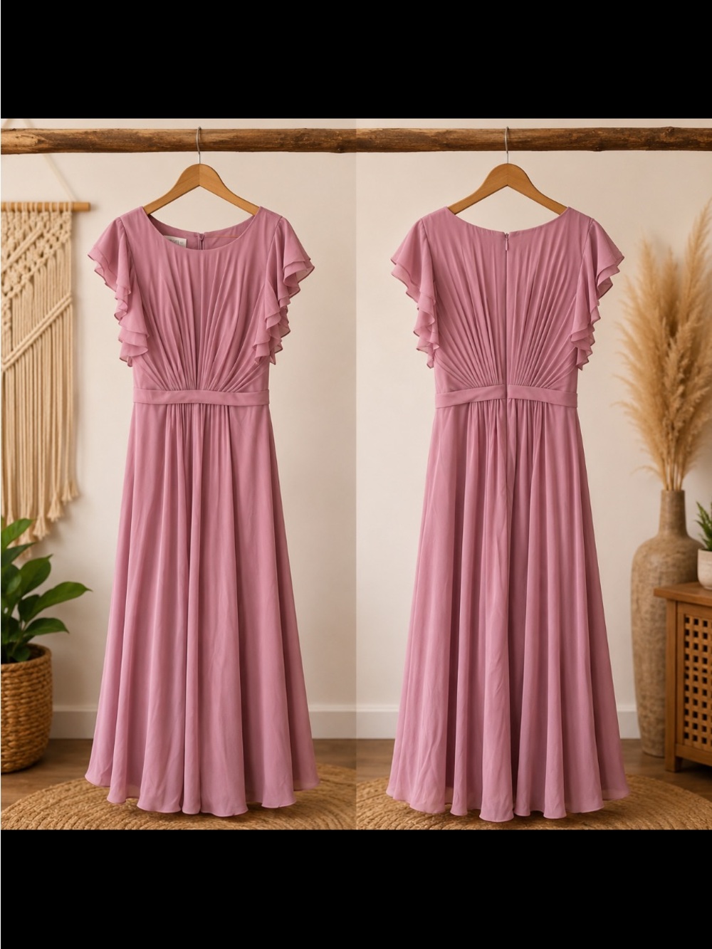 Azazie Dusty Rose Satin Dress